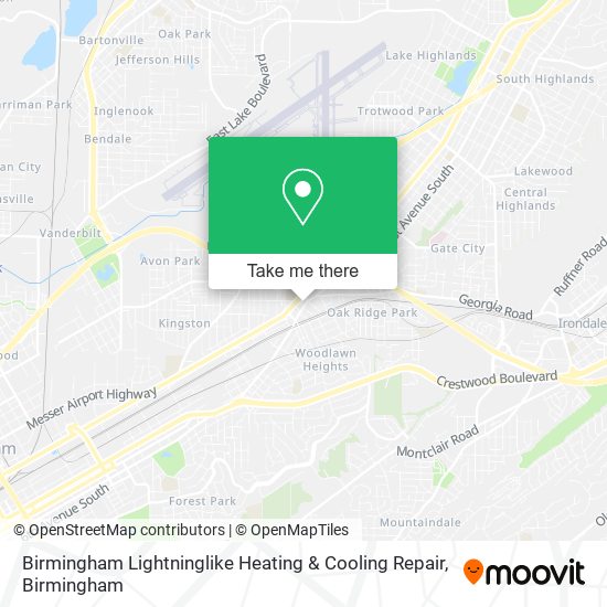 Birmingham Lightninglike Heating & Cooling Repair map
