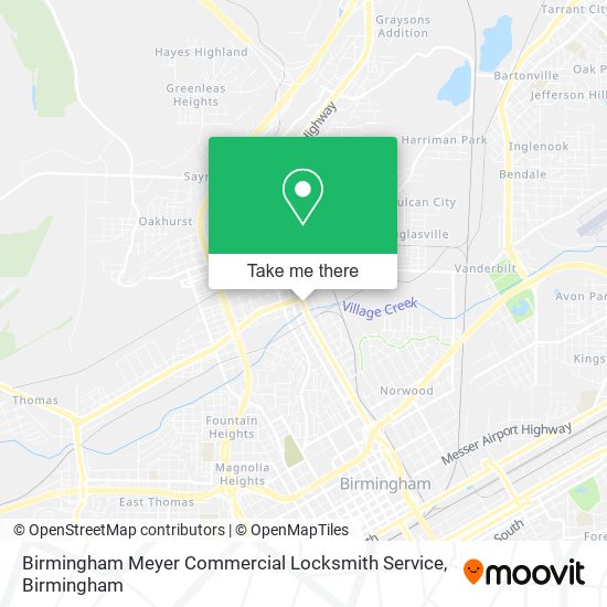 Mapa de Birmingham Meyer Commercial Locksmith Service