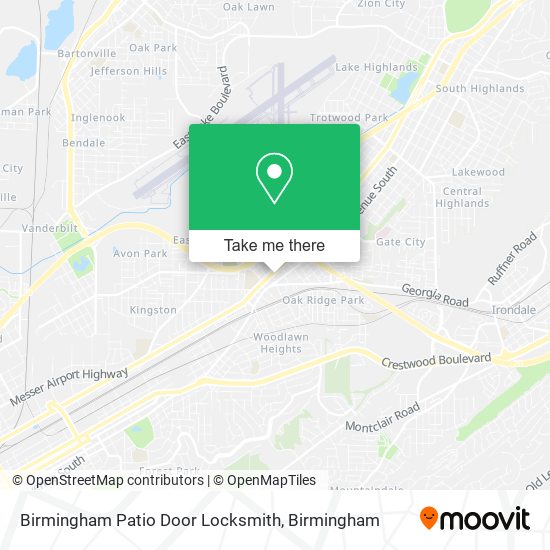 Mapa de Birmingham Patio Door Locksmith