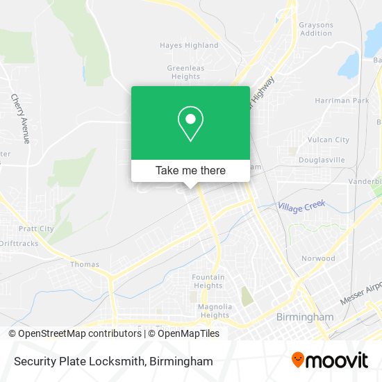 Mapa de Security Plate Locksmith