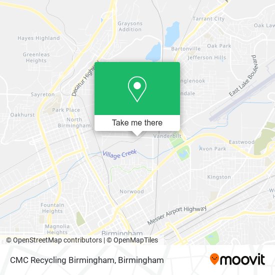 Mapa de CMC Recycling Birmingham