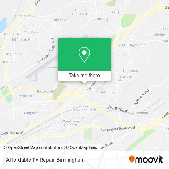 Affordable TV Repair map