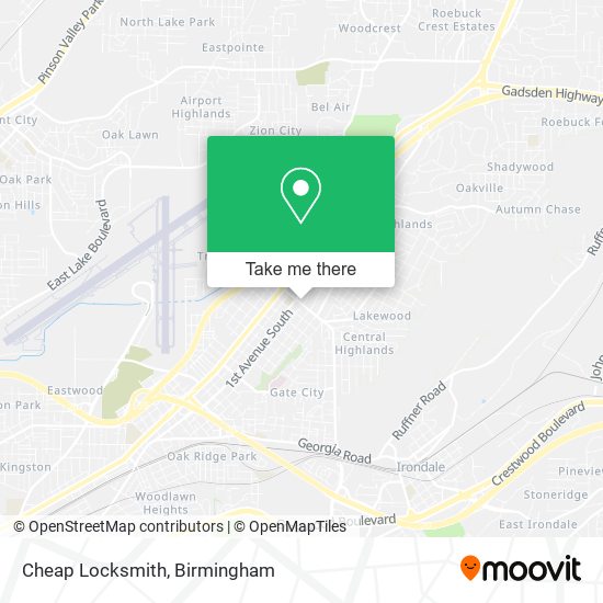 Cheap Locksmith map