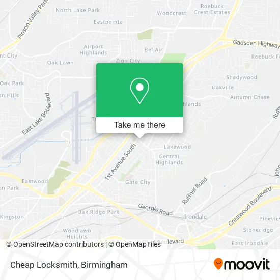 Cheap Locksmith map