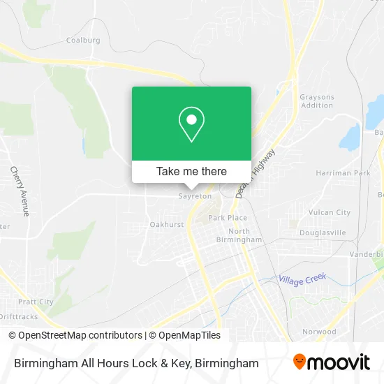 Birmingham All Hours Lock & Key map