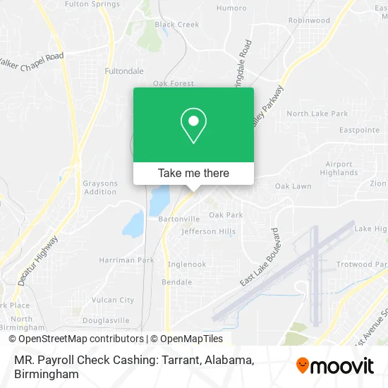 MR. Payroll Check Cashing: Tarrant, Alabama map