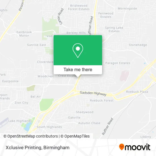 Xclusive Printing map