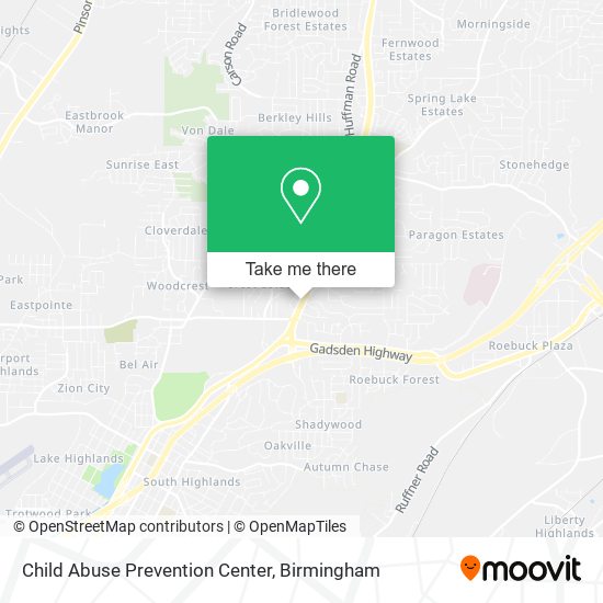 Child Abuse Prevention Center map