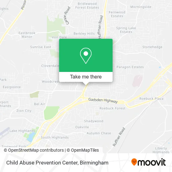Child Abuse Prevention Center map