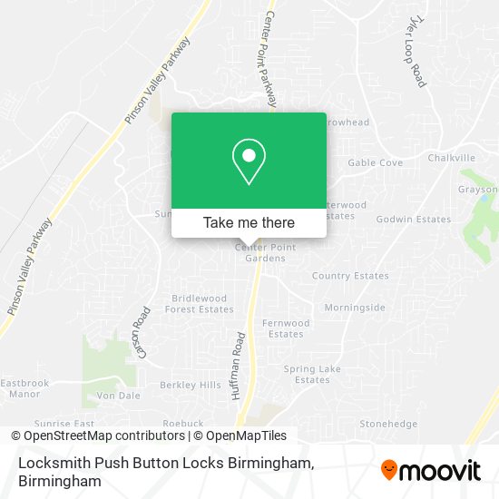 Locksmith Push Button Locks Birmingham map