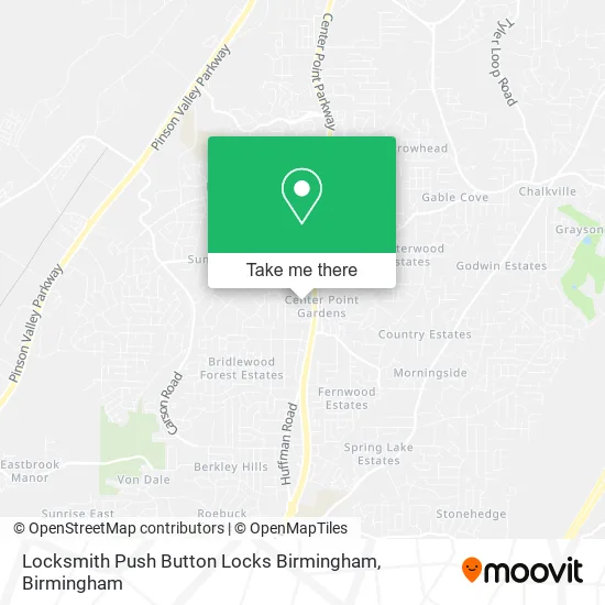 Locksmith Push Button Locks Birmingham map