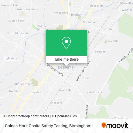 Golden Hour Onsite Safety Testing map