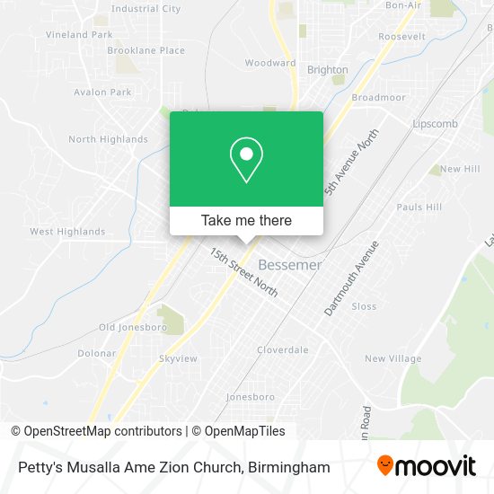 Petty's Musalla Ame Zion Church map