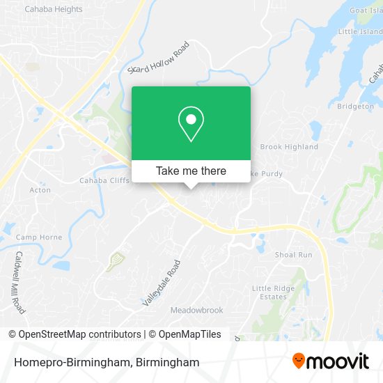 Mapa de Homepro-Birmingham