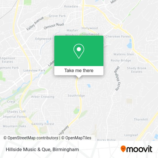 Hillside Music & Que map