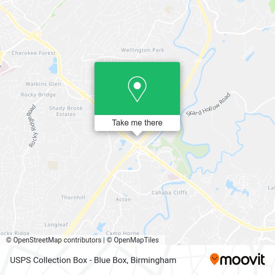 Mapa de USPS Collection Box - Blue Box