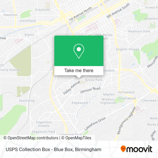 USPS Collection Box - Blue Box map