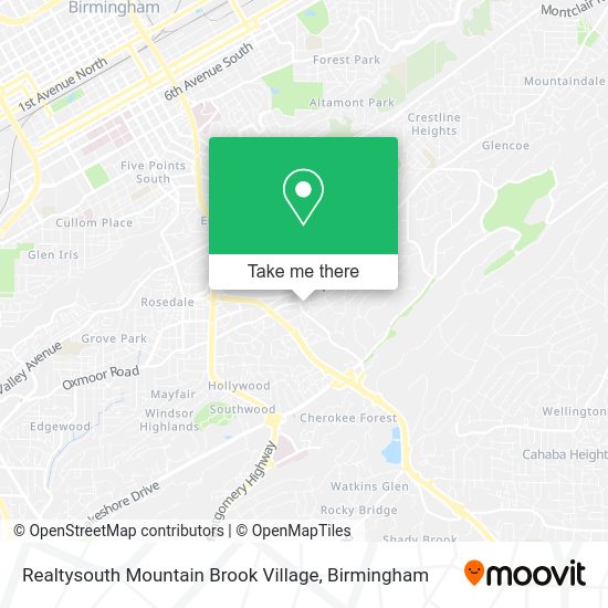 Mapa de Realtysouth Mountain Brook Village