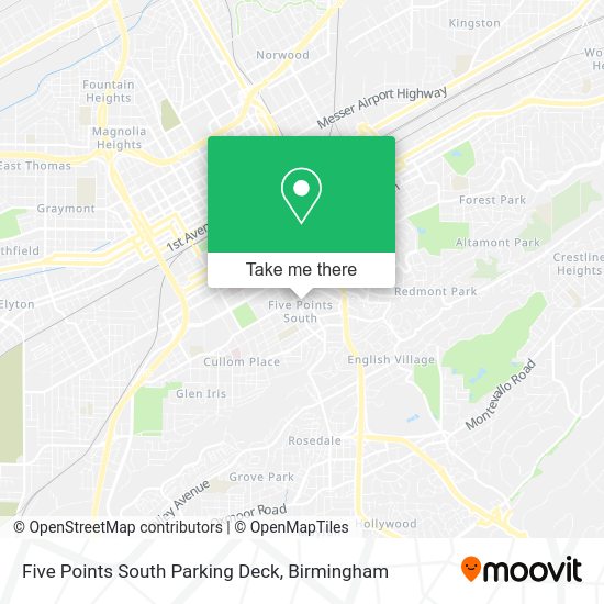 Five Points South Parking Deck map