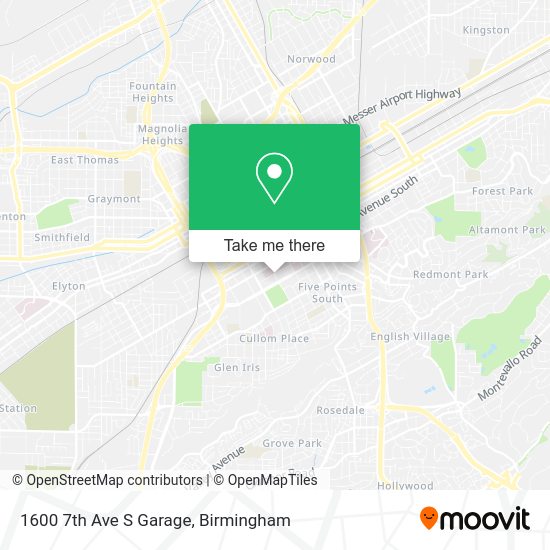 1600 7th Ave S Garage map