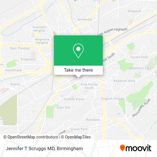 Jennifer T Scruggs MD map
