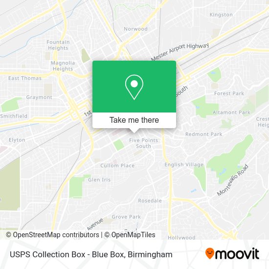 USPS Collection Box - Blue Box map