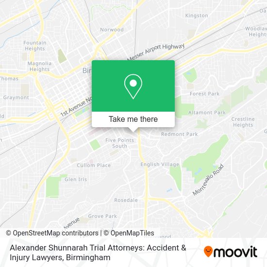 Mapa de Alexander Shunnarah Trial Attorneys: Accident & Injury Lawyers