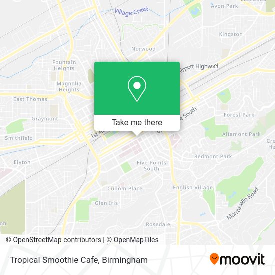 Tropical Smoothie Cafe map
