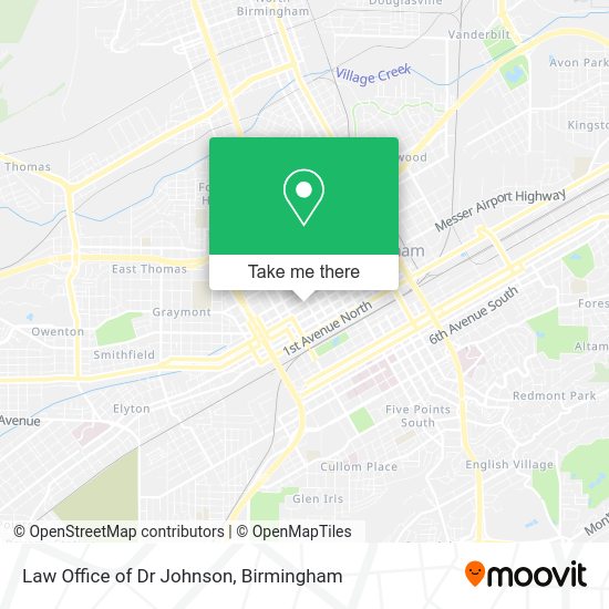Law Office of Dr Johnson map