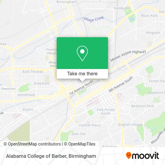 Mapa de Alabama College of Barber