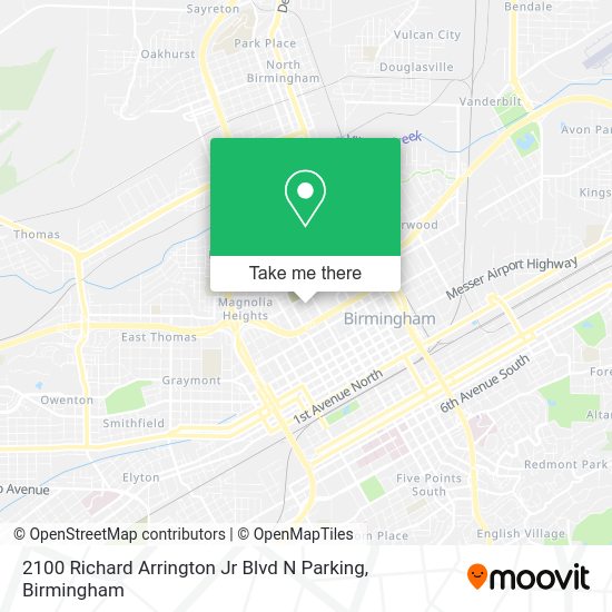 2100 Richard Arrington Jr Blvd N Parking map