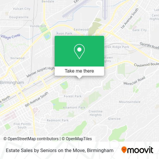 Estate Sales by Seniors on the Move map