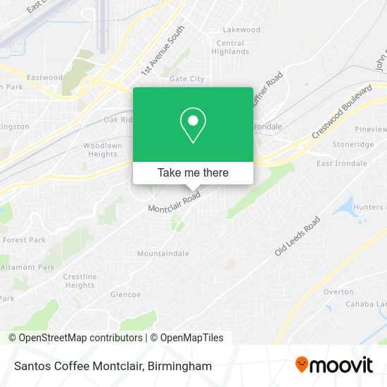 Santos Coffee Montclair map