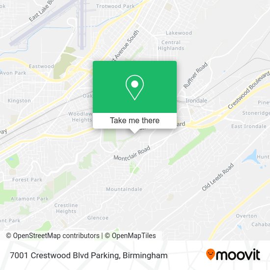 Mapa de 7001 Crestwood Blvd Parking