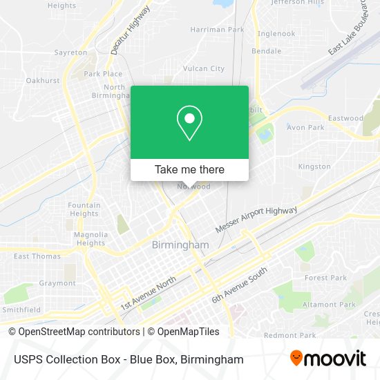 USPS Collection Box - Blue Box map