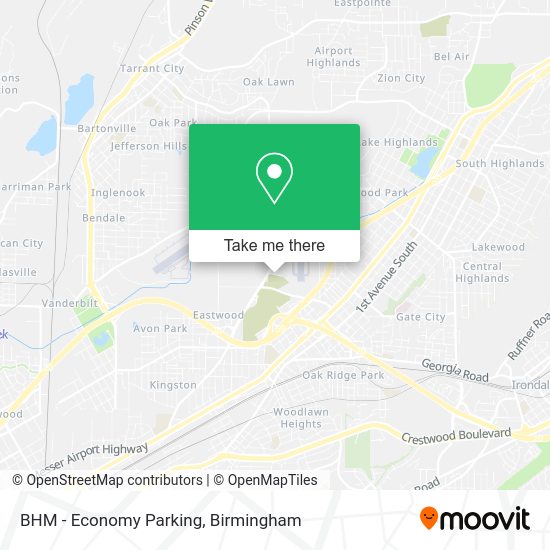 BHM - Economy Parking map