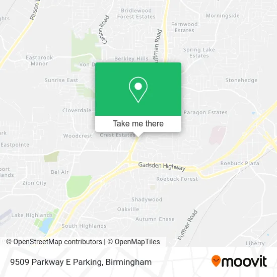 9509 Parkway E Parking map