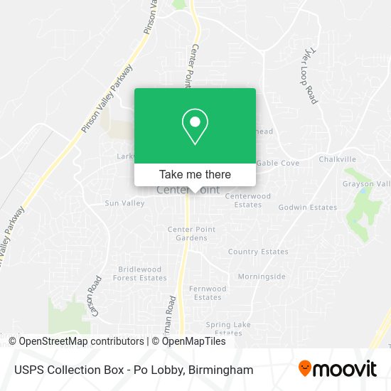 USPS Collection Box - Po Lobby map