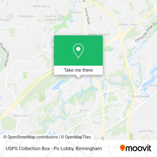 USPS Collection Box - Po Lobby map