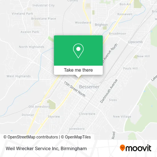 Mapa de Weil Wrecker Service Inc