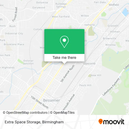Extra Space Storage map