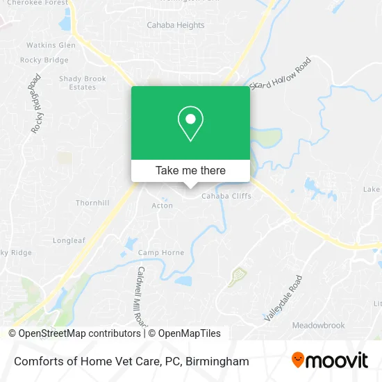 Mapa de Comforts of Home Vet Care, PC