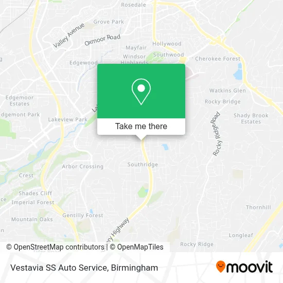 Vestavia SS Auto Service map