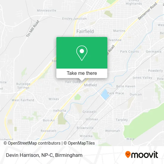 Devin Harrison, NP-C map