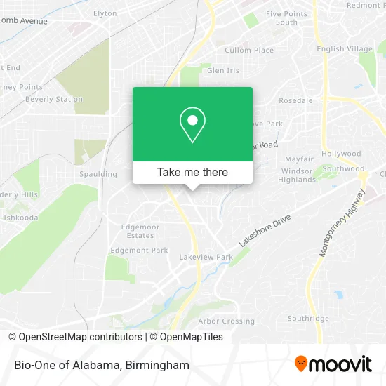 Bio-One of Alabama map