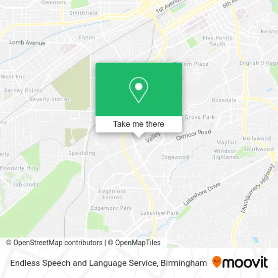 Mapa de Endless Speech and Language Service