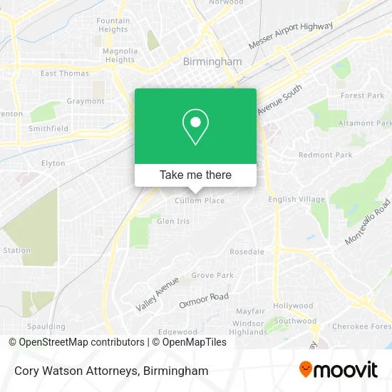 Mapa de Cory Watson Attorneys