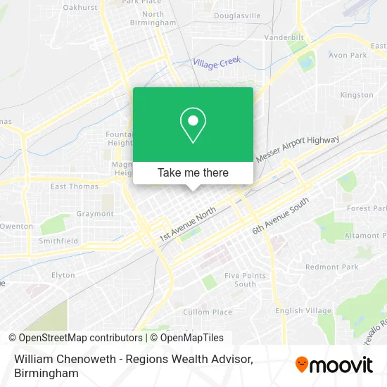 Mapa de William Chenoweth - Regions Wealth Advisor