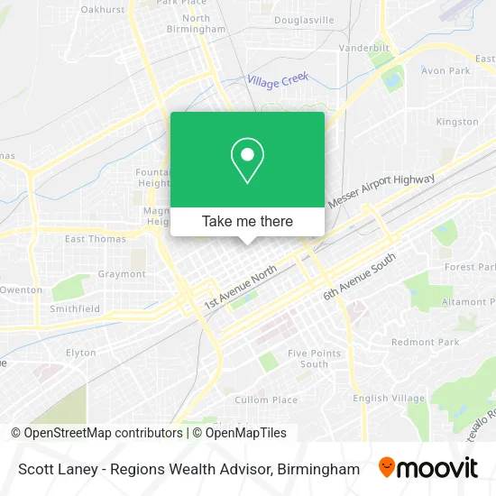 Mapa de Scott Laney - Regions Wealth Advisor
