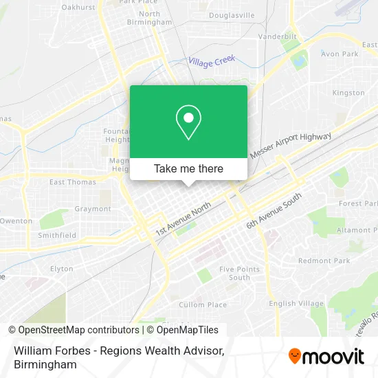 Mapa de William Forbes - Regions Wealth Advisor